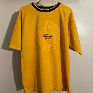 Tommy Hilfiger Ribbed Yellow Short Sleeve